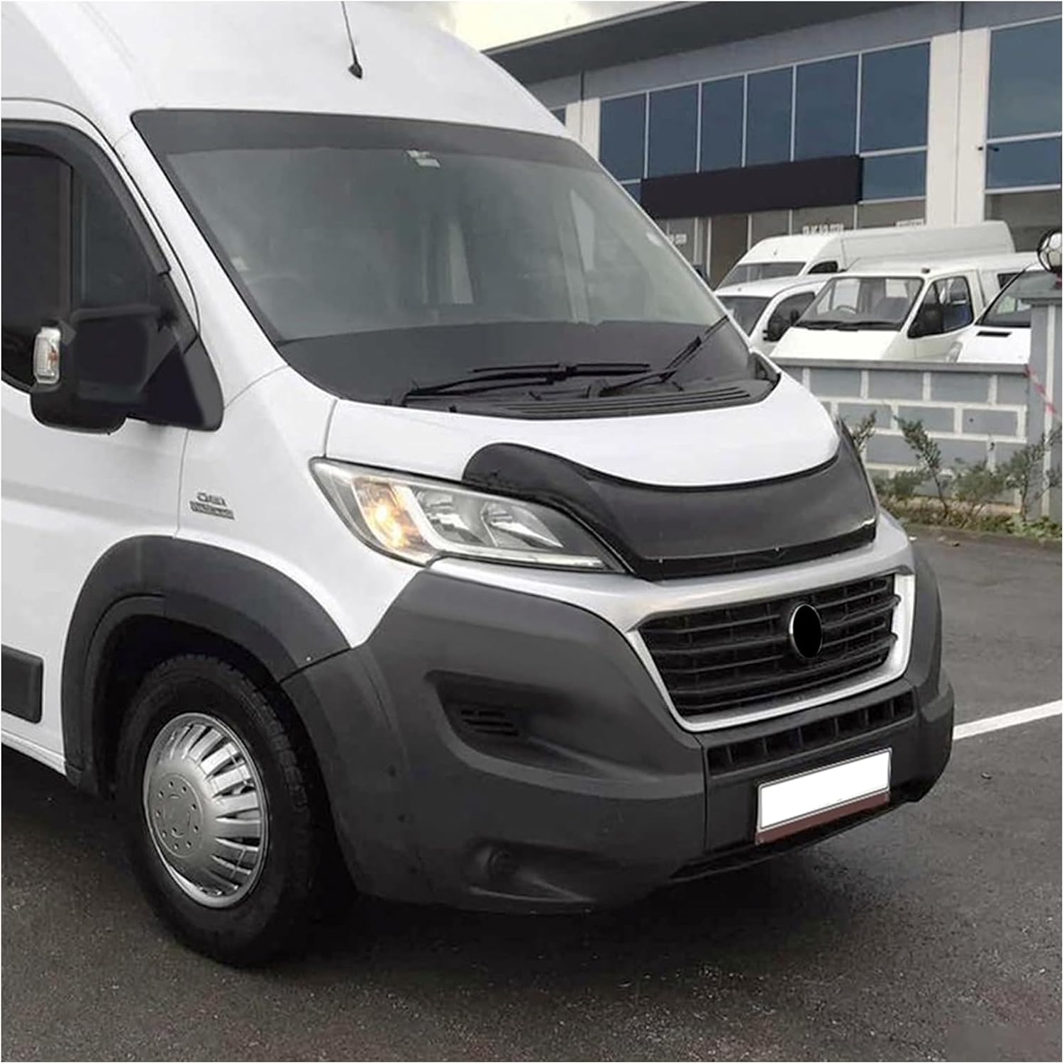 Bonnet Protector for Dodge Ram Promaster (2022-2025) – Piano Black Bug Shield & Hood Deflector – Front Stone Guard Hood Cover
