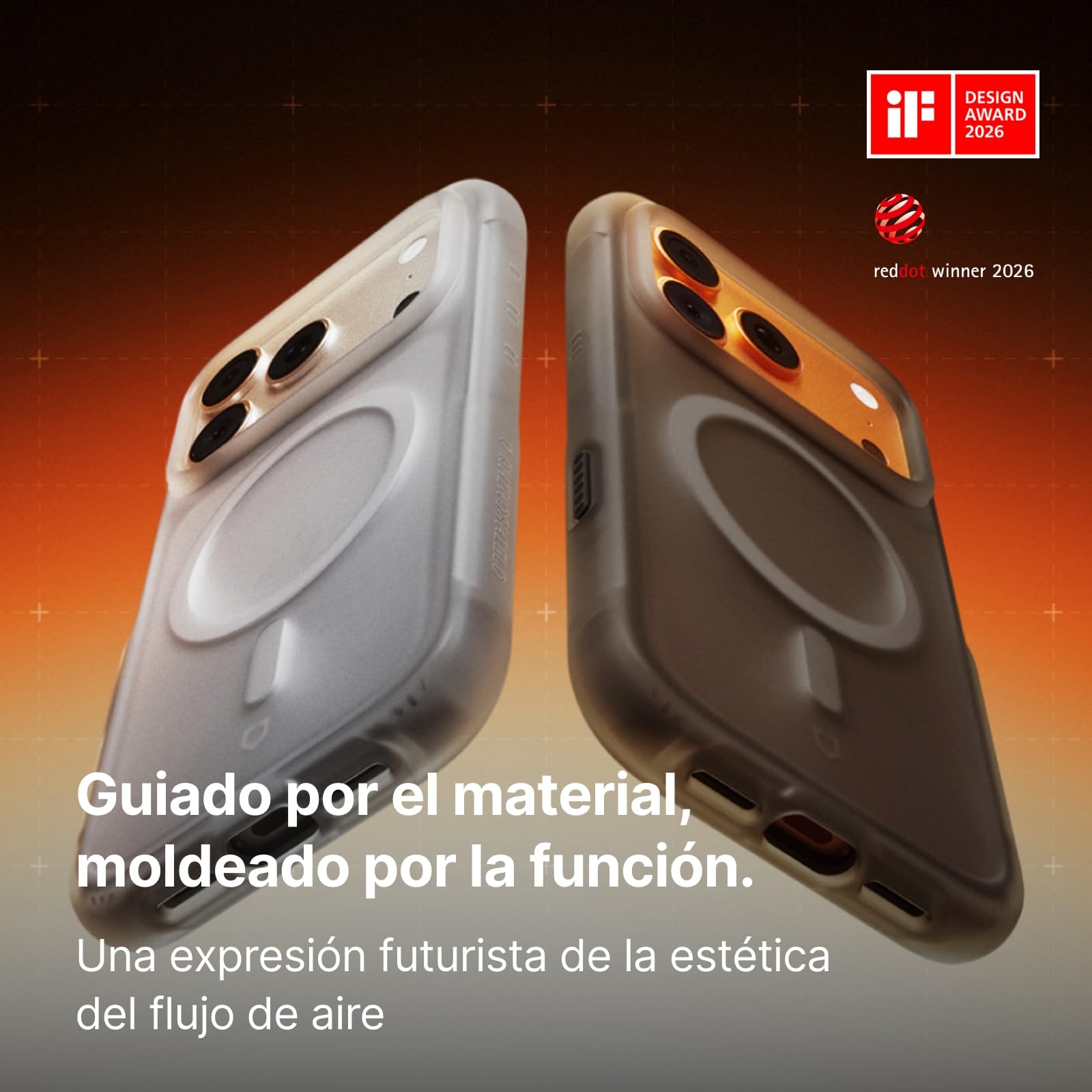 RhinoShield Funda AirX Apta para MagSafe e iPhone 17 Pro MAX | Fuerza magnética superior, protección militar multicapa, máxima absorción de impactos y protección interna.