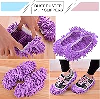 Vista 3 de Cosywell 5 pares de 10 pantuflas de mopa para suministros de limpieza de pisos, pantuflas de microfibra lavables y reutilizables, calcetines