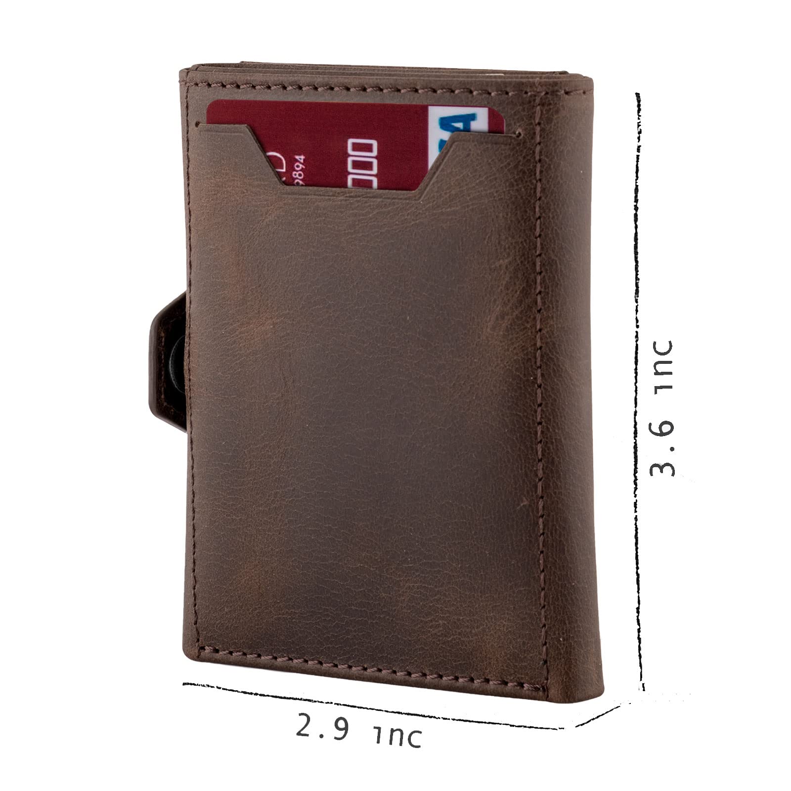 TRUSADOR Verona Unisex RFID Trifold Leder Geldbörsen Fronttasche Geldbörse