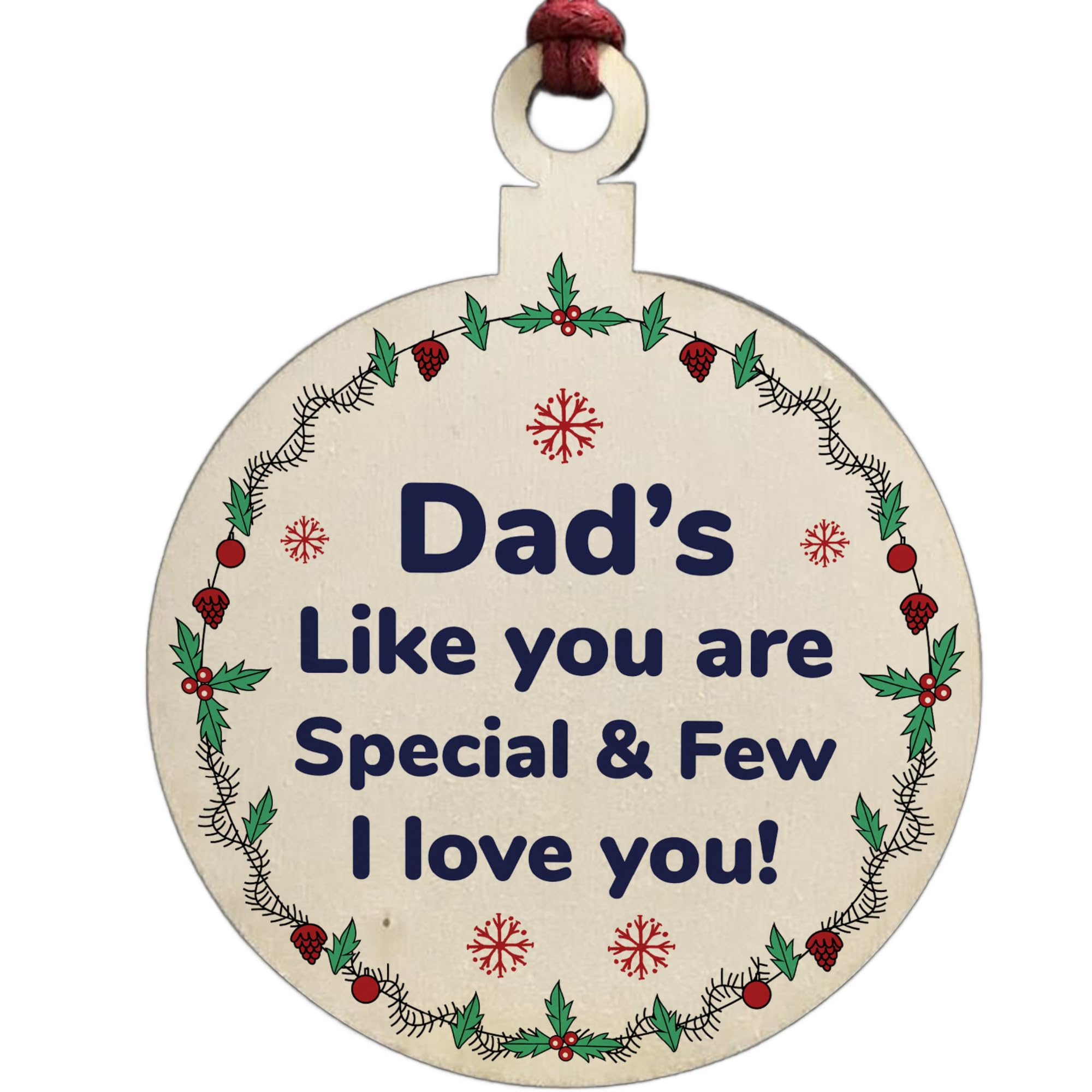 For Dad Christmas Hanging Christmas Tree Decoration Love Gift From Daughter Son