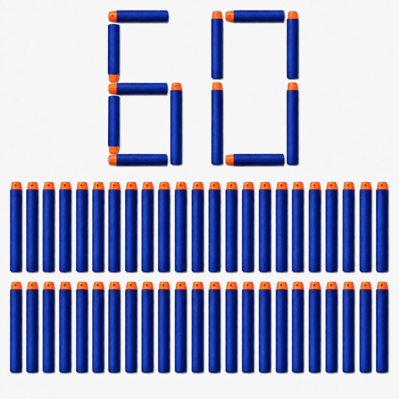 Foam Bullets, Dart 60 Pcs Foam Bullets, Dart Bullets for Elite Series (Blue)