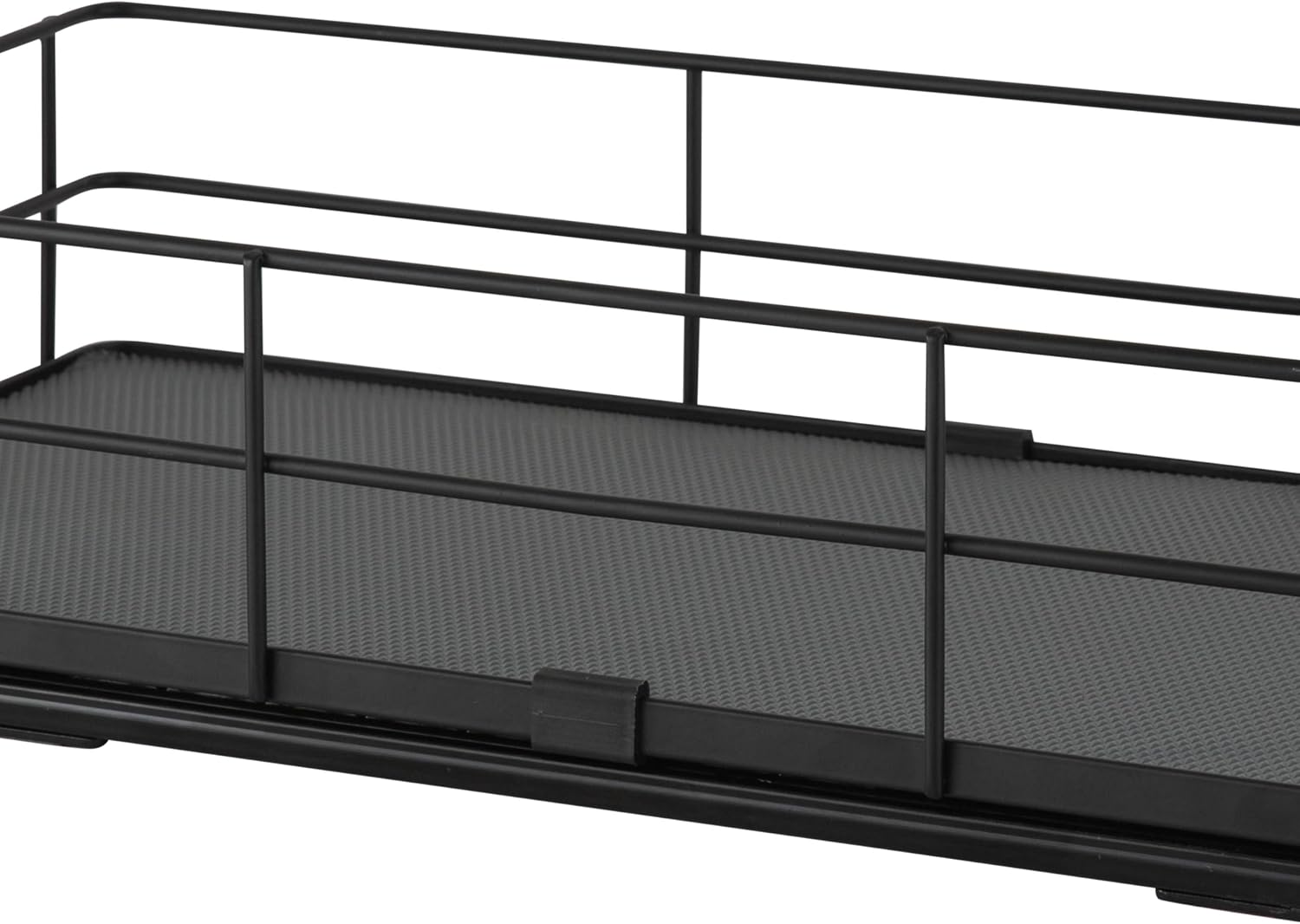 Organize It All Slide Out Shelf Organizer | Dimensions: 19.7"x 9"x 4.5" | Space Saver | Easy Glide Mechanism | Black.