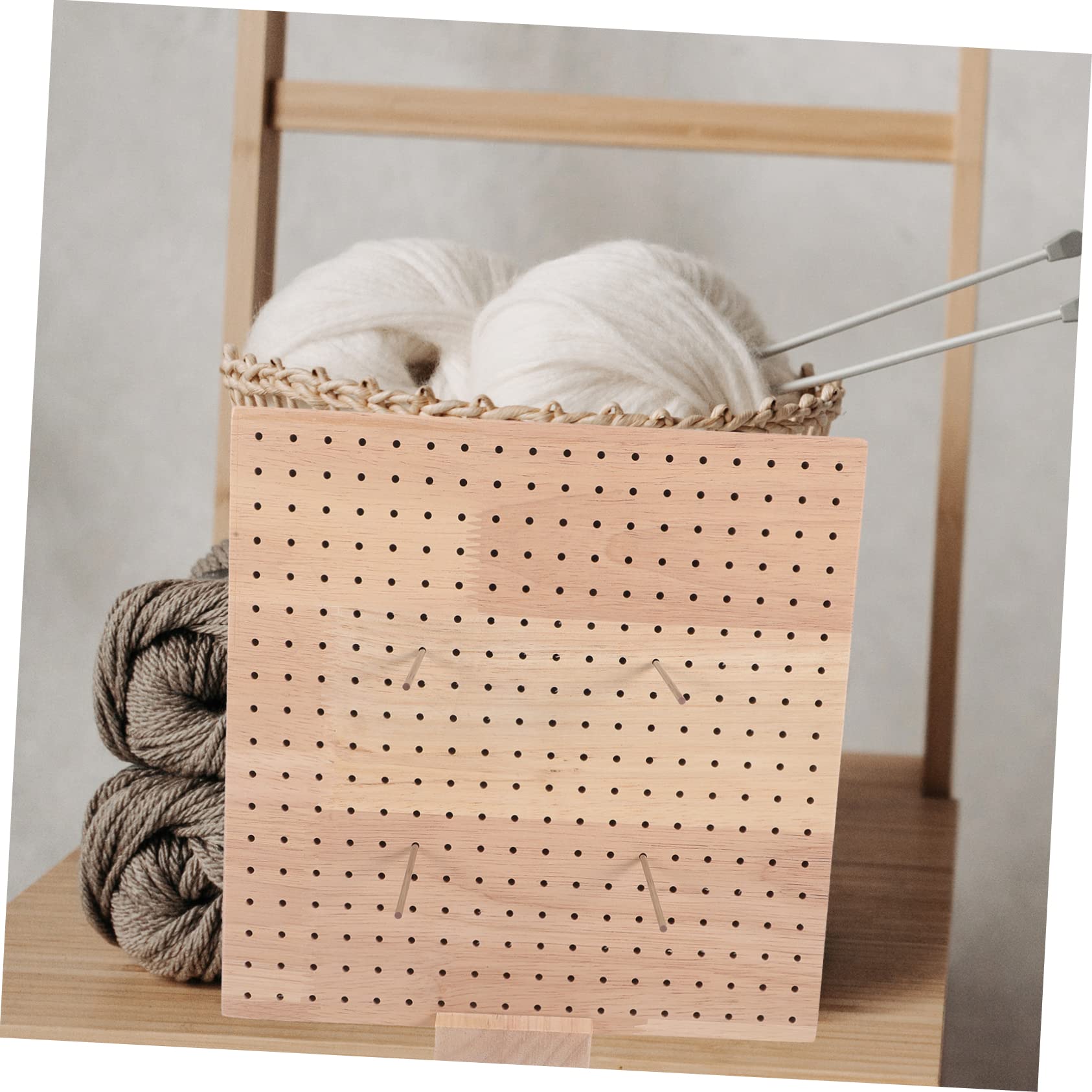 Tablero de Bloqueo de Madera de Crochet para Principiantes, 1 Set
