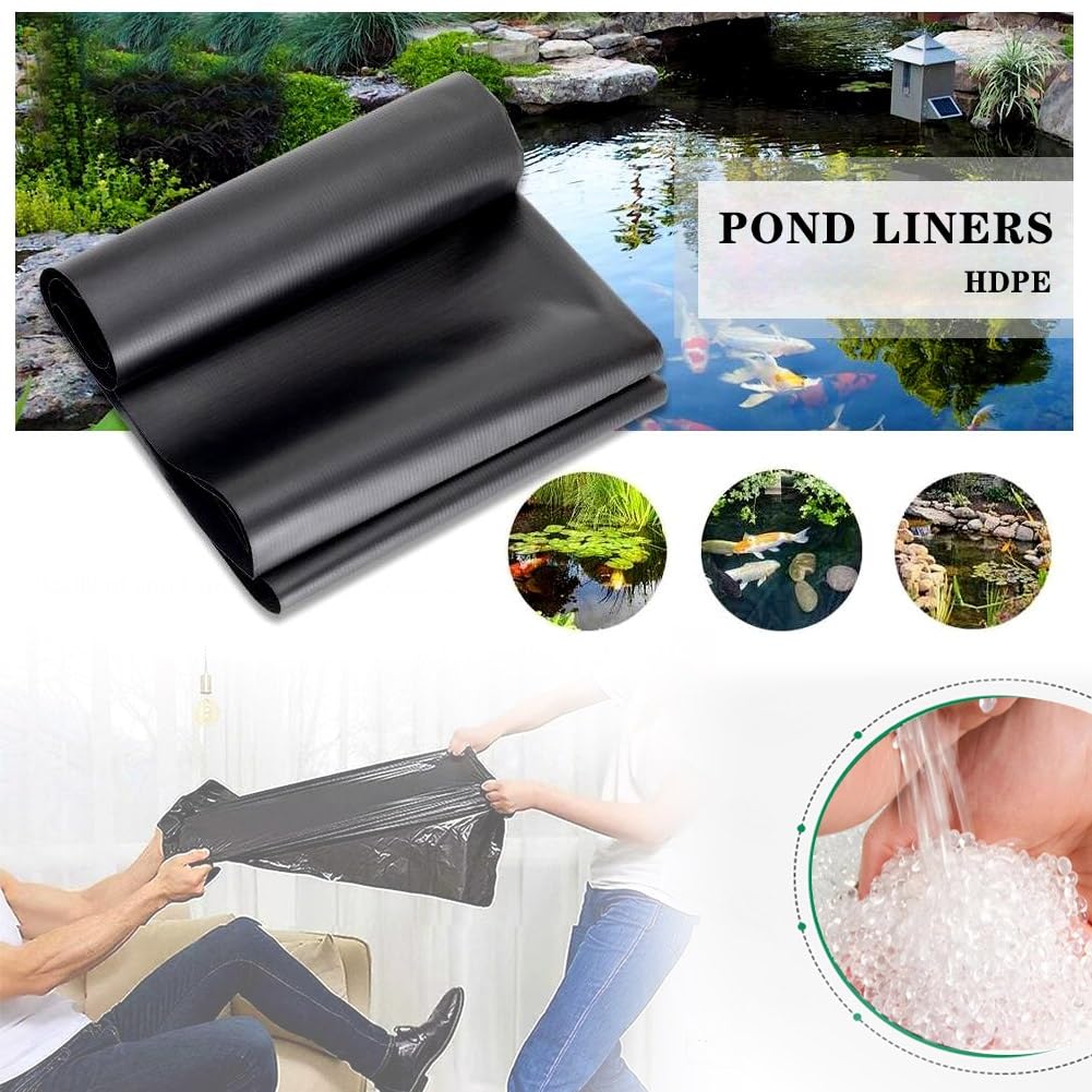 HDPE Stagno Liner Pesce Stagno Liner Impermeabile Giardino Stagno Membrana per Koi Stagni Fontane Paesaggistica Resistente ai raggi UV Heavy Duty