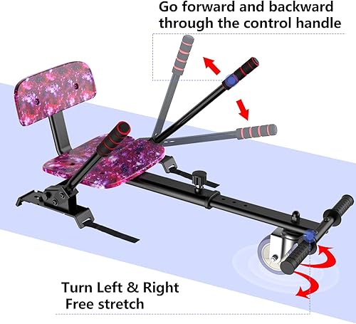 Miniatura 4 de LIEAGLE Scooter con accesorio de asiento, scooter Go Kart de 6.5 pulgadas con luces LED coloridas y Bluetooth, para niños, niñas, adultos de todas