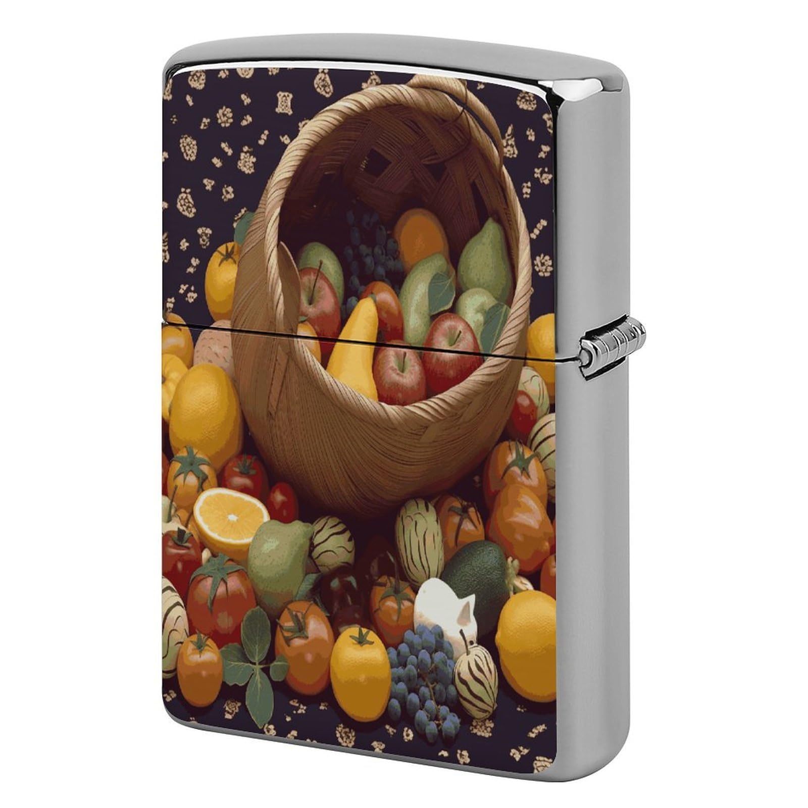 Fekiloot Style Fruits Basket Lighter Case Cover Lighter Holder