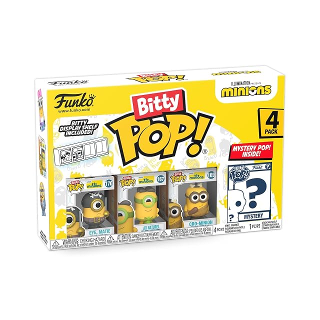 Foto 3 de 8 de Funko Bitty Pop! 4 Pack: Minions - Eye-Matie, CRO-Minion, Au Naturel