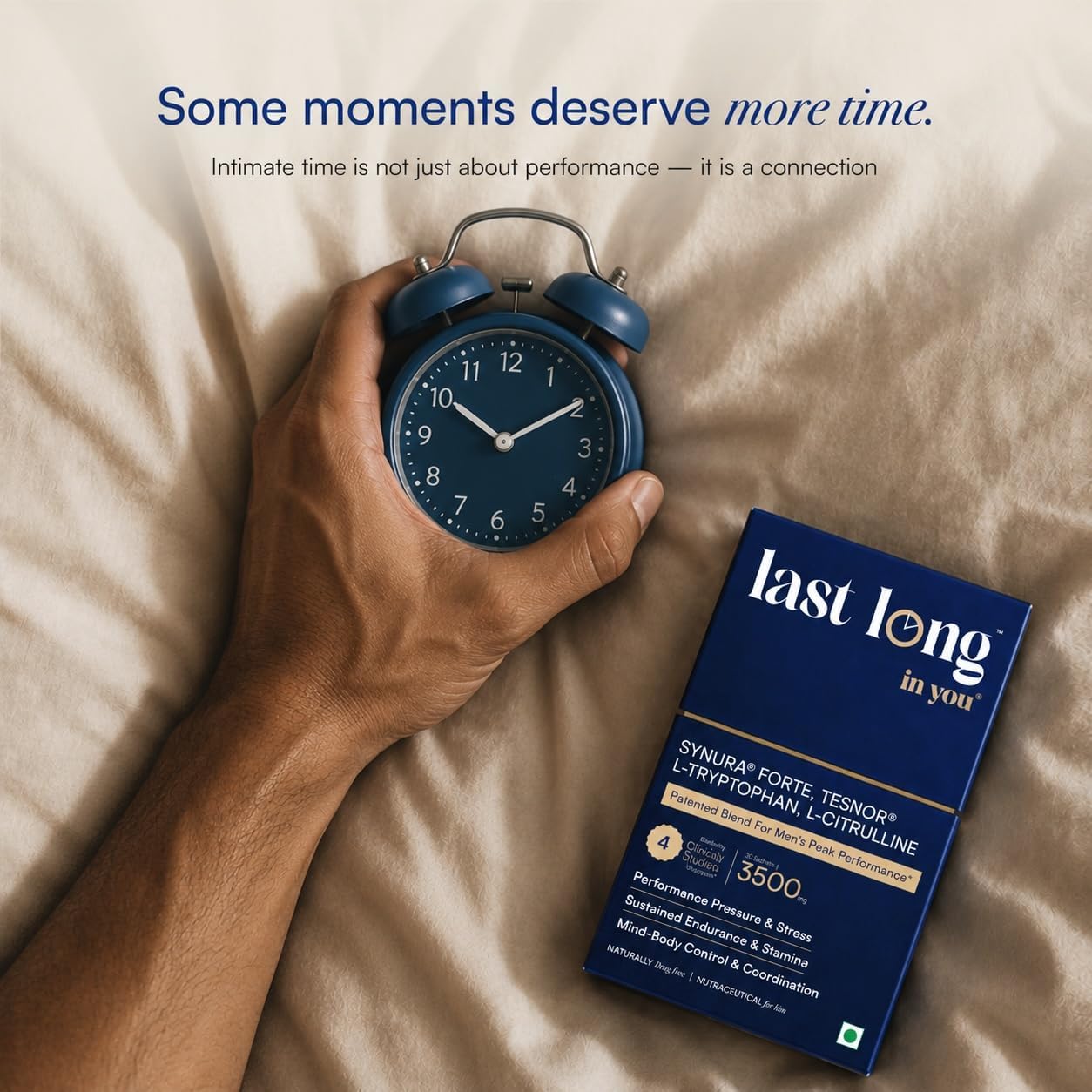 Last Long™ in you | Patented Ingredients for Men's Peak Performance Nutrition | Synura Forte® + Tesnor® + L-Tryptophan (5-HTP) + L-Citrulline | Stress Response, Stamina, Daily Confidence & Endurance — Amazon image 9