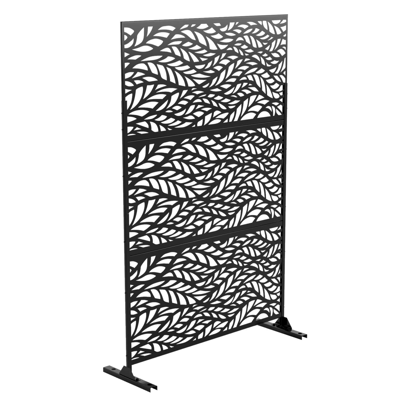 Patio Privacy Screen, Outdoor Privacy Screen with Stand Decorative
