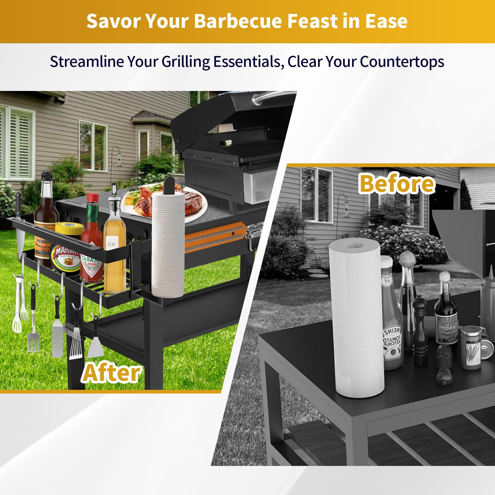 antePow Griddle Caddy for Blackstone & BBQ Organizer - Designed for 17