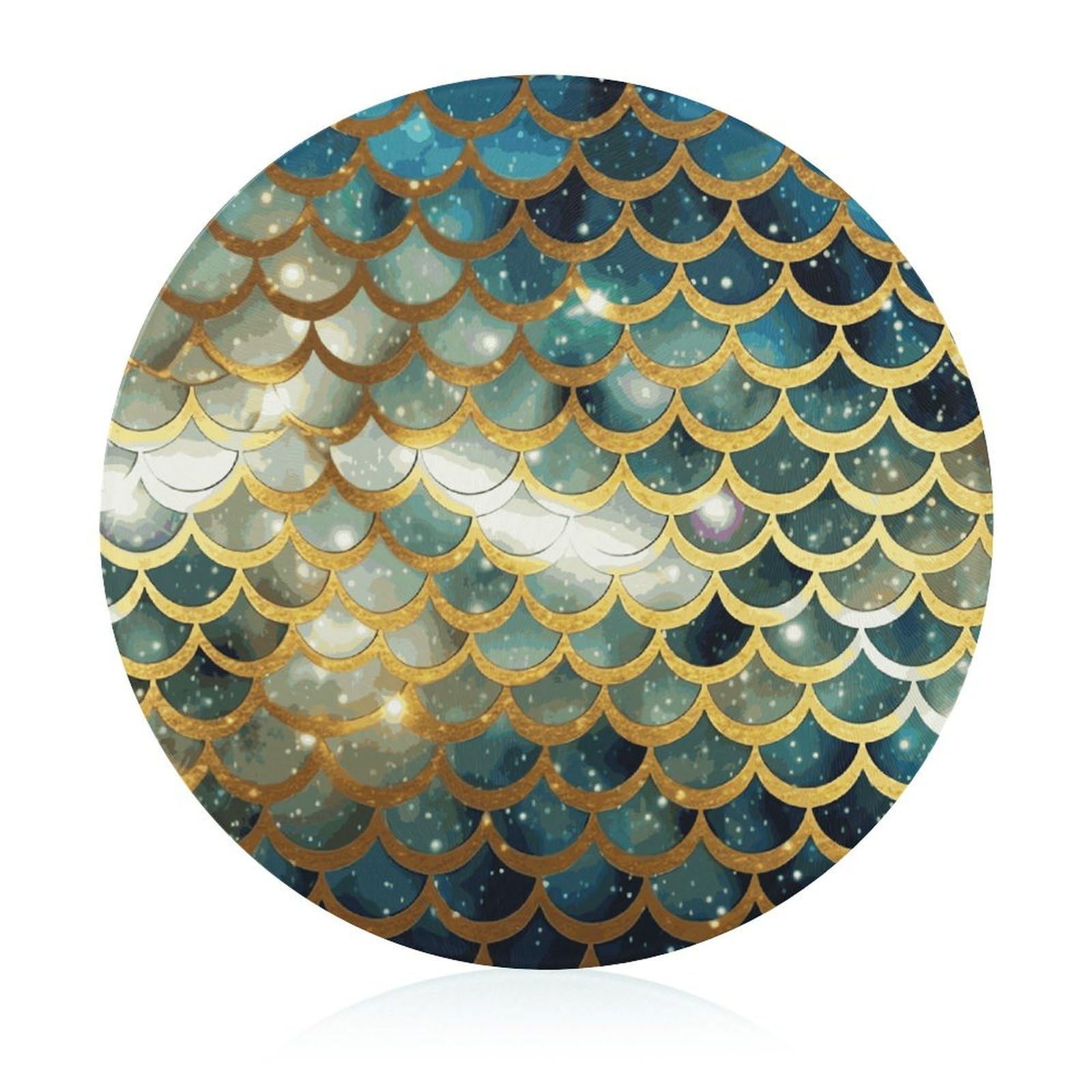 Bloc à découper d'exception en verre avec motifs dorés scintillants pour les chefs