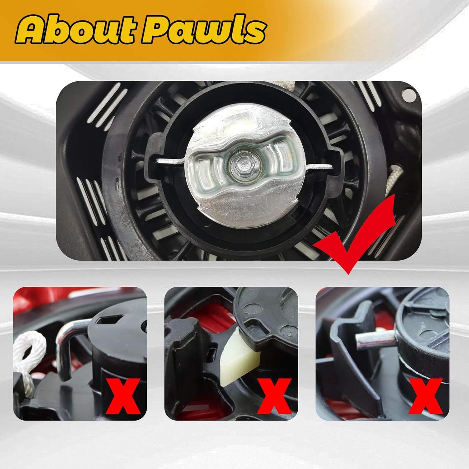 WOTIAN Recoil Starter Compatible with Champion 212cc 196cc 224cc Pull Start Assembly Generator Parts 3500w 4000w Part#22.061000.00