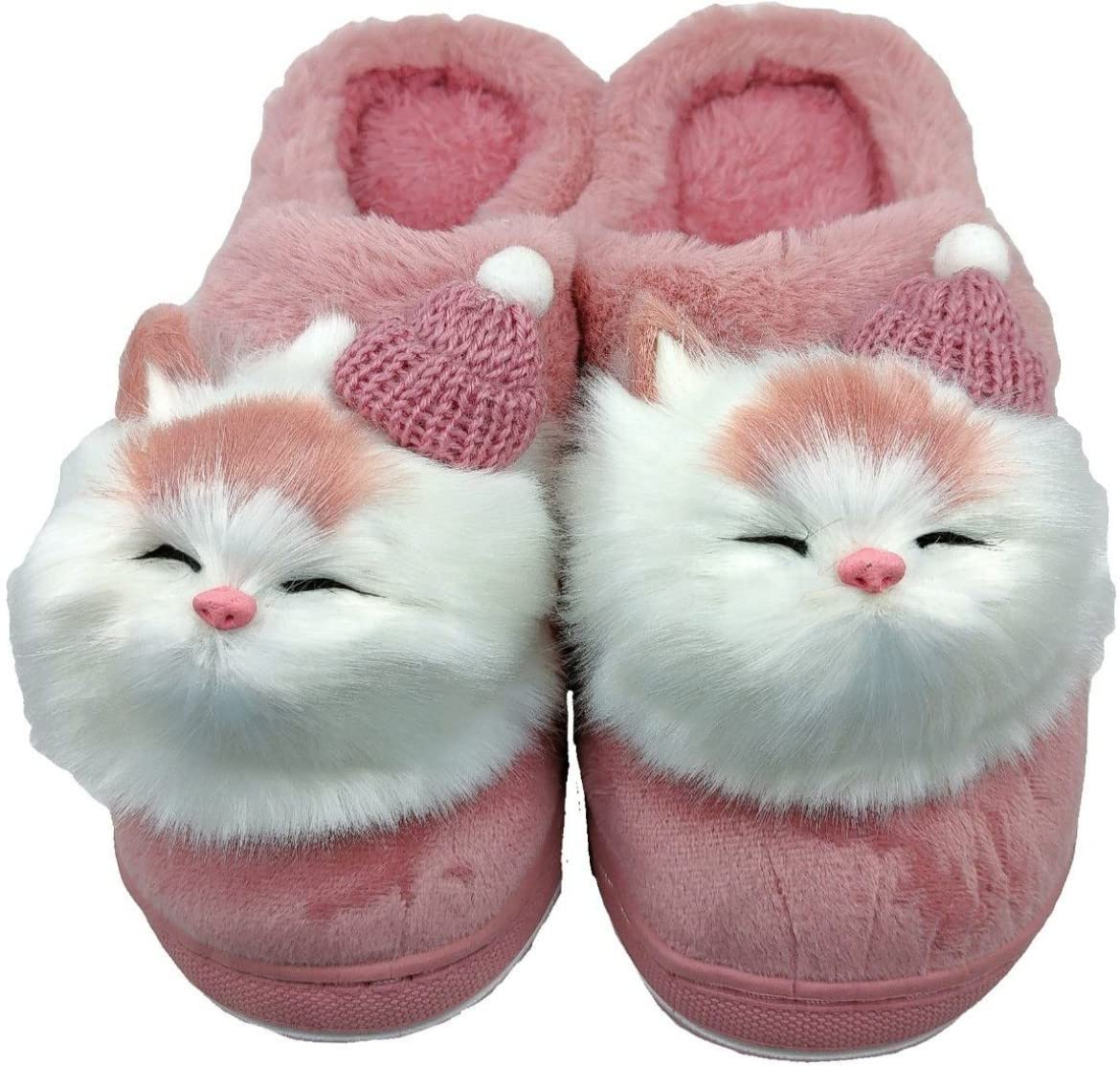 I.A Trader Womens Trendy Cute Cat Fur Flip Flops for Homewear Winter Cotton Slippers for Womens (B0CLDFGDV3) Amazon Price History, Amazon Price Tracker