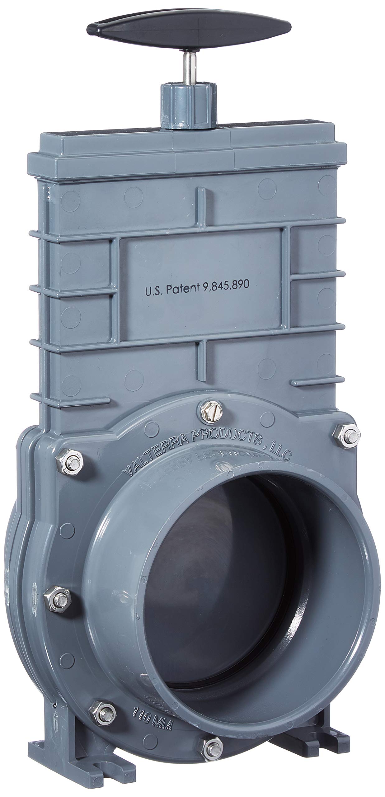 Valterra Vanne à Coulisse 110 mm en Plastique et Broche V4A, Gris