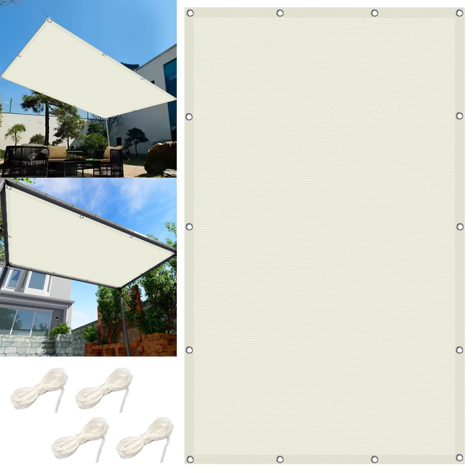 Voile d'ombrage pour terrasse et balcon crée une ombre douce