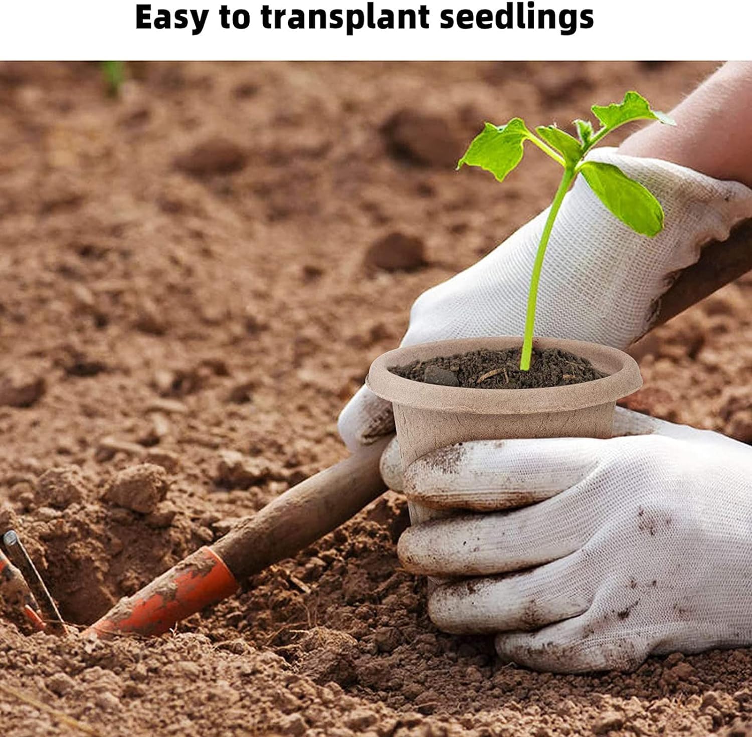 30 pcs 11 cm Vasi per Piantine di semi Biodegradabili Pentole di torba Ecologiche Semina Germinazione Della Piantina Giardino (20 Pennarelli in Plastica 2 Attrezzi per Piantare)