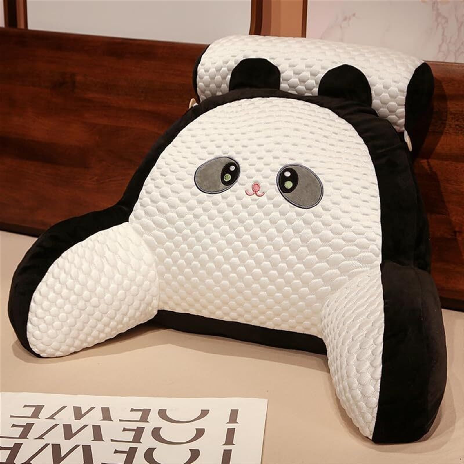MYXJX back support cushion, Bed Back Support Detachable and Washable Bedrest Cushion Backrest and Waist Pillows(Panda,L)