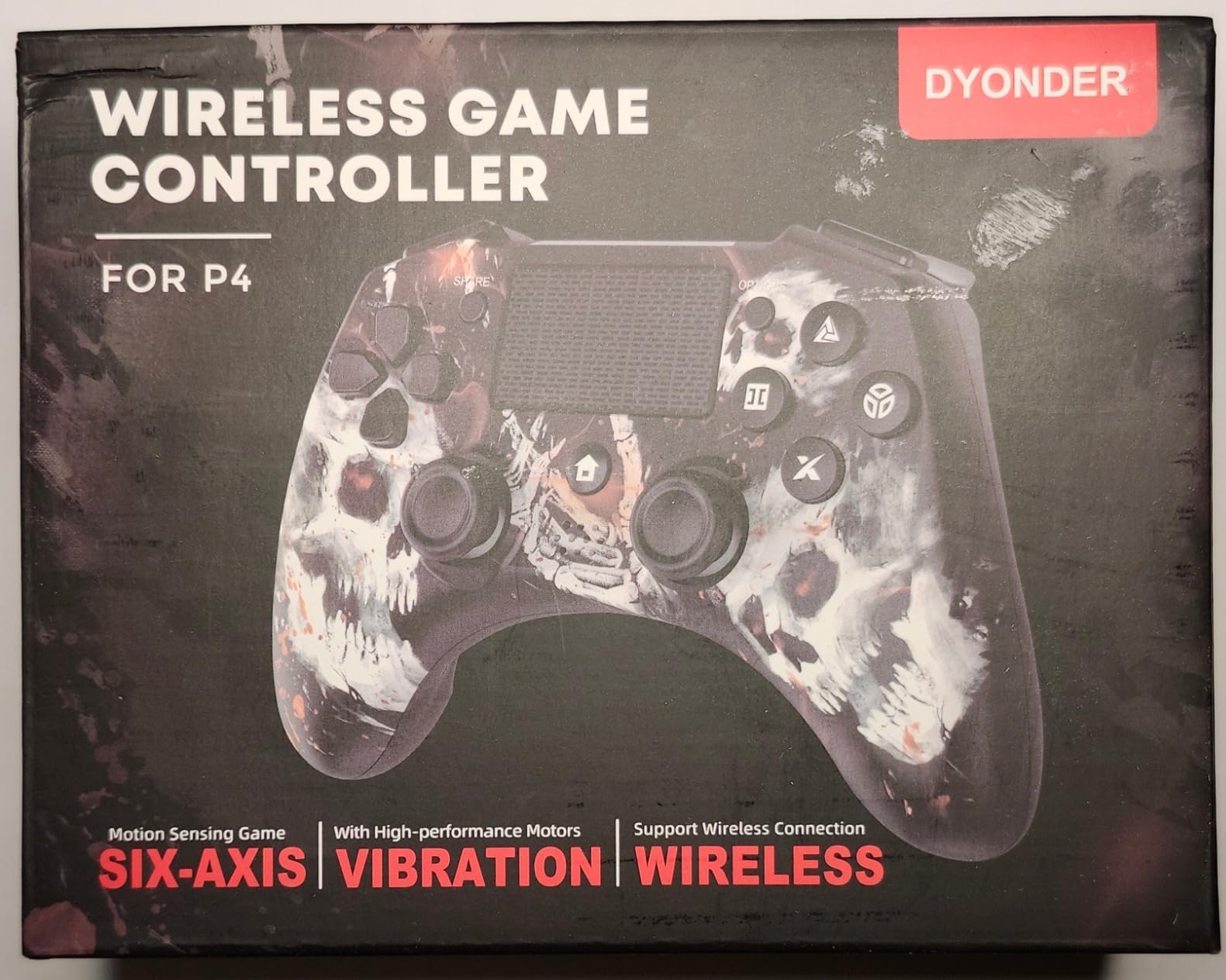DYONDER Halloween Style Wireless Controller for PS4/Slim/Pro/PC with 3 ...