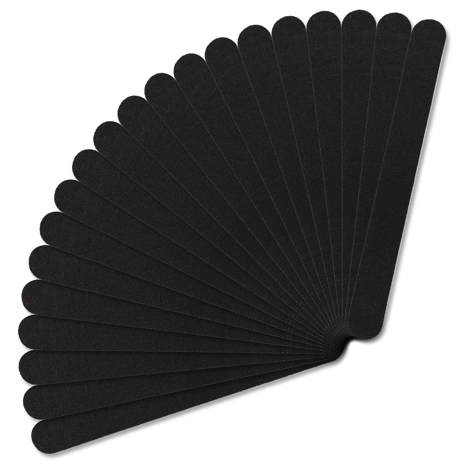 Professional Nail Files,20 PCS Double Sided Emery Board-Nail Buffer Files for Home,100/180 Grit, Black