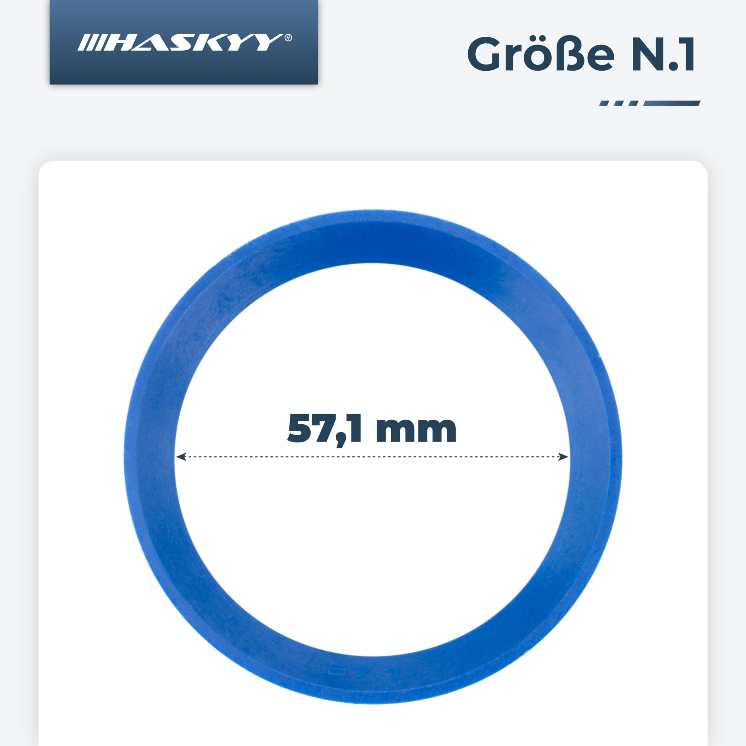 HASKYY 4 x pierścienie centrujące Ø66,6 do Ø57,1 I kompatybilne z Seat, VW, Skoda, Mercedes, BMW, Chrysler, Borbet, DBV, Proline Wheels, Keskin, MAM wraz z torbą na śruby koła