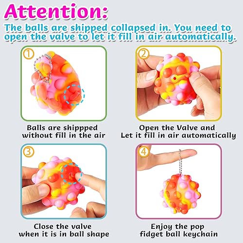 Miniatura 2 de Juguetes para la ansiedad con forma de bola, 9 unidades, recuerdos de fiesta, cestas de Pascua, bolas para apretar, juguetes 3D, bolas blandas,