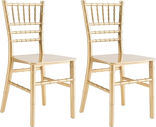 JOON Paquete de 2 sillas Tiffany Chiavari para niños, 25 x 13 x 14.5 pulgadas, policarbonato, altura del asiento de 12.75 pulgadas, diseño elegante