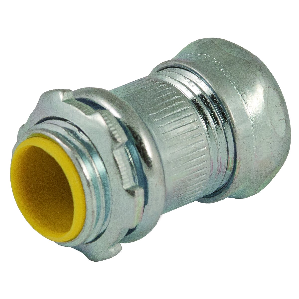 Hubbell-Raco 2966 Connector, Steel, EMT Compression, Insulated, 4"