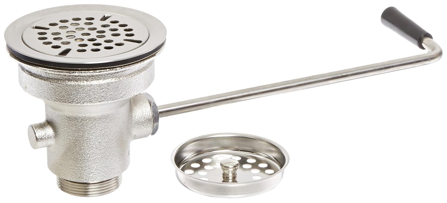 Fisher 24848 Twist Waste Valve with Basket Strainer