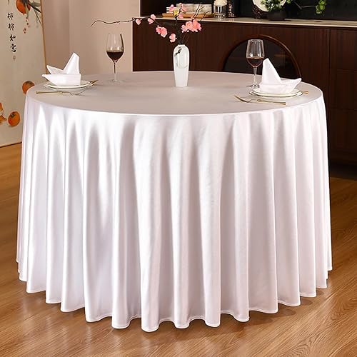 Miniatura 5 de Manteles de mesa de 87 x 87 pulgadas, cuadrados, dobladillo irregular, paño de satén de color sólido para mesa de comedor Dobladillo irregular