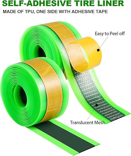 Miniatura 2 de Julai Revestimientos para neumáticos de bicicleta, tubo de bicicleta de montaña, protector autoadhesivo sin pinchazos, compatible con 20 24 26 28 29