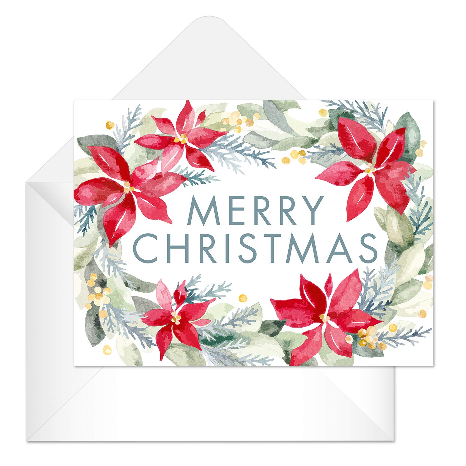 Weihnachtskarten"Merry Day", 24 Weihnachtskarten mit passenden Umschlägen