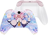 Vista 10 de eXtremeRate Full Set Shell Buttons for Xbox Series X & S Controller, Cherry Blossom Whisper Custom Replacement Side Rails Grips Front Back Plate