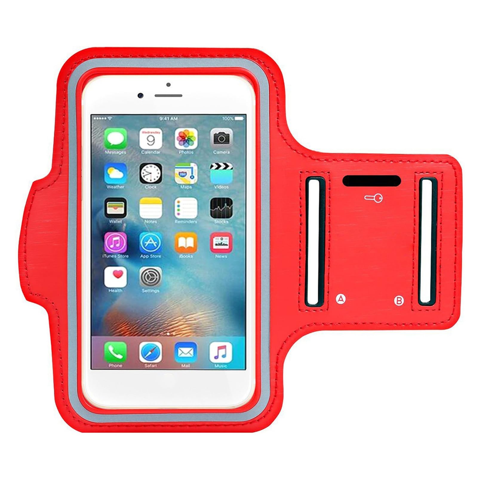 matumou Arm Waterproof Elastic PVC Touch Sensitive Cell Phone Armband for Outdoor Cell Phone Armband