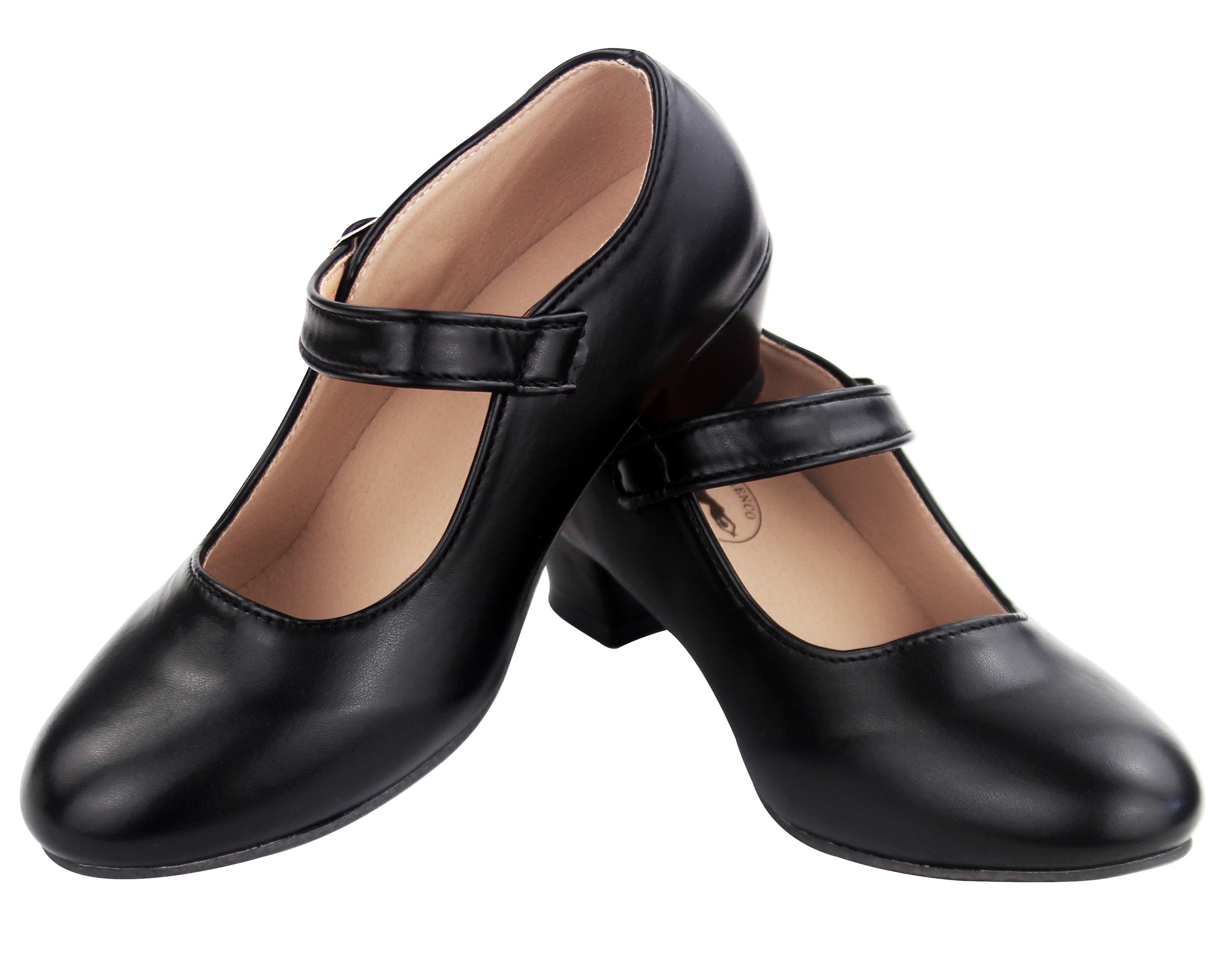 Zapatos Flamenco para Niña de Danza, Calzado de Baile Sevillana, Tacones con Cuña Cómodos y para Adolescentes