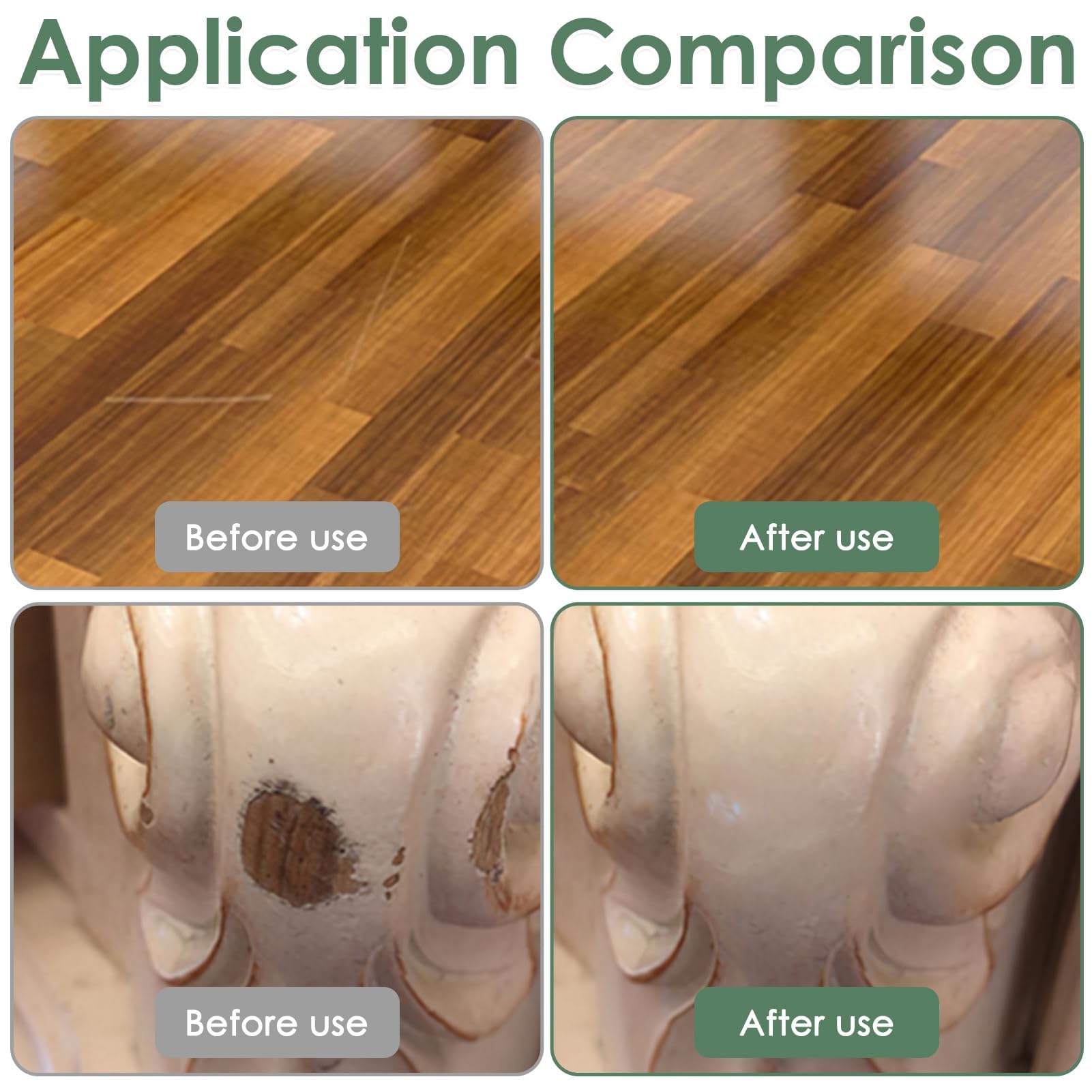 Wood Furniture Repair Kit, 6Pcs Laminate Floor Repair Kit, White, Black, Lvory, Maple Wood, French Grey, Light Grey - Image 4