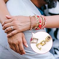 Vista 5 de 6 extensores de pulsera, cierres de joyería plegables para collar, extensión de correa de reloj para joyería, pulsera, collar, tobilleras, oro