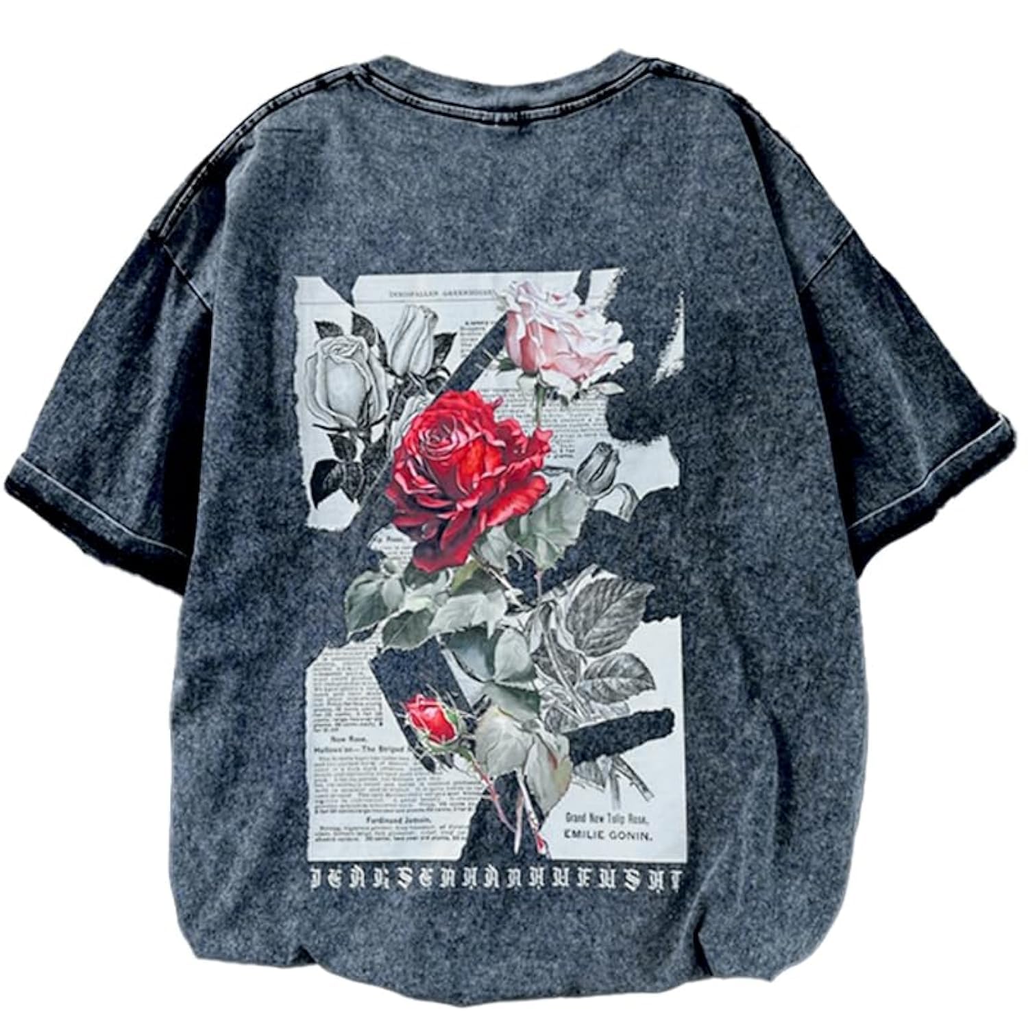 GMOYD Mens Washed T Shirt Distressed Graphic Tees Oversized Short Sleeve Tops Shirts