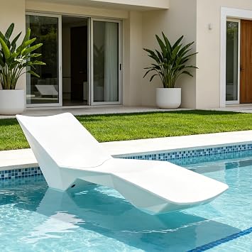 in Pool Lounge Chairs, Pool Lounge Chairs, Use in Pools with Shelves Up to 12 Inches Deep, Weather-Resistant Design,Tanning Chairs for Sun Shelves, Poolside & Beach Lounge for Outdoor Relaxation