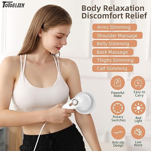 Miniatura 3 de Masajeador de celulitis portátil, máquina de escultura corporal, masajeador de drenaje linfático, masajeador de estómago con rodillo Lipo para grasa