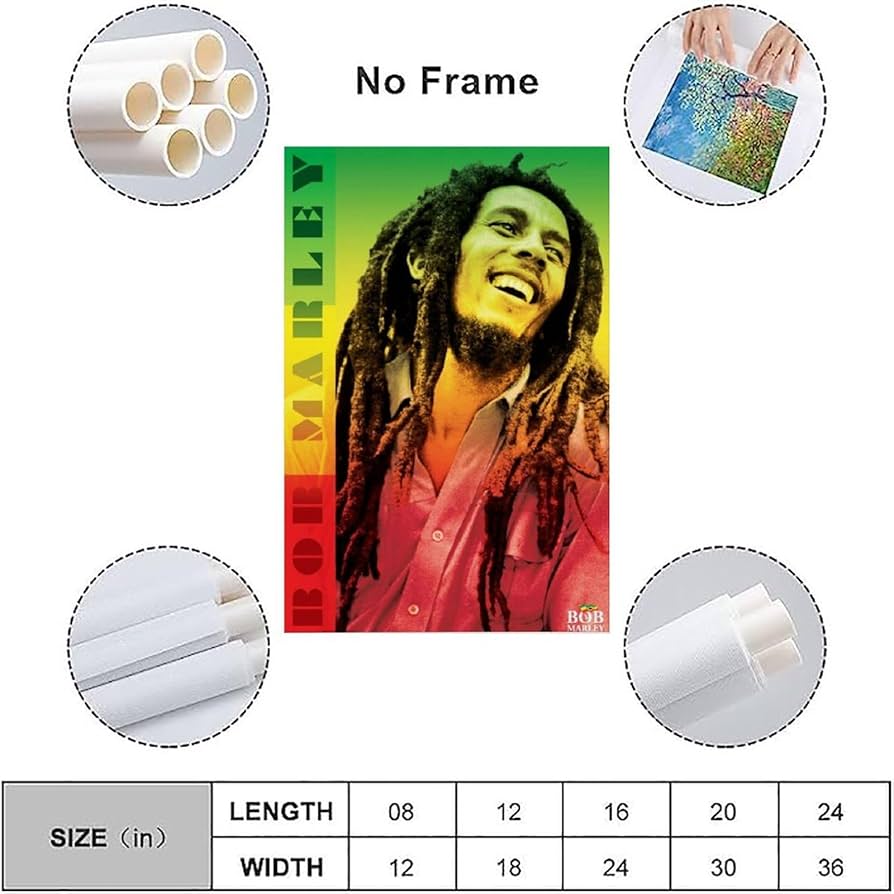 Amazon.co.jp: ボブ・マーリー音楽ポスター 印刷 ポスター キャンバス
