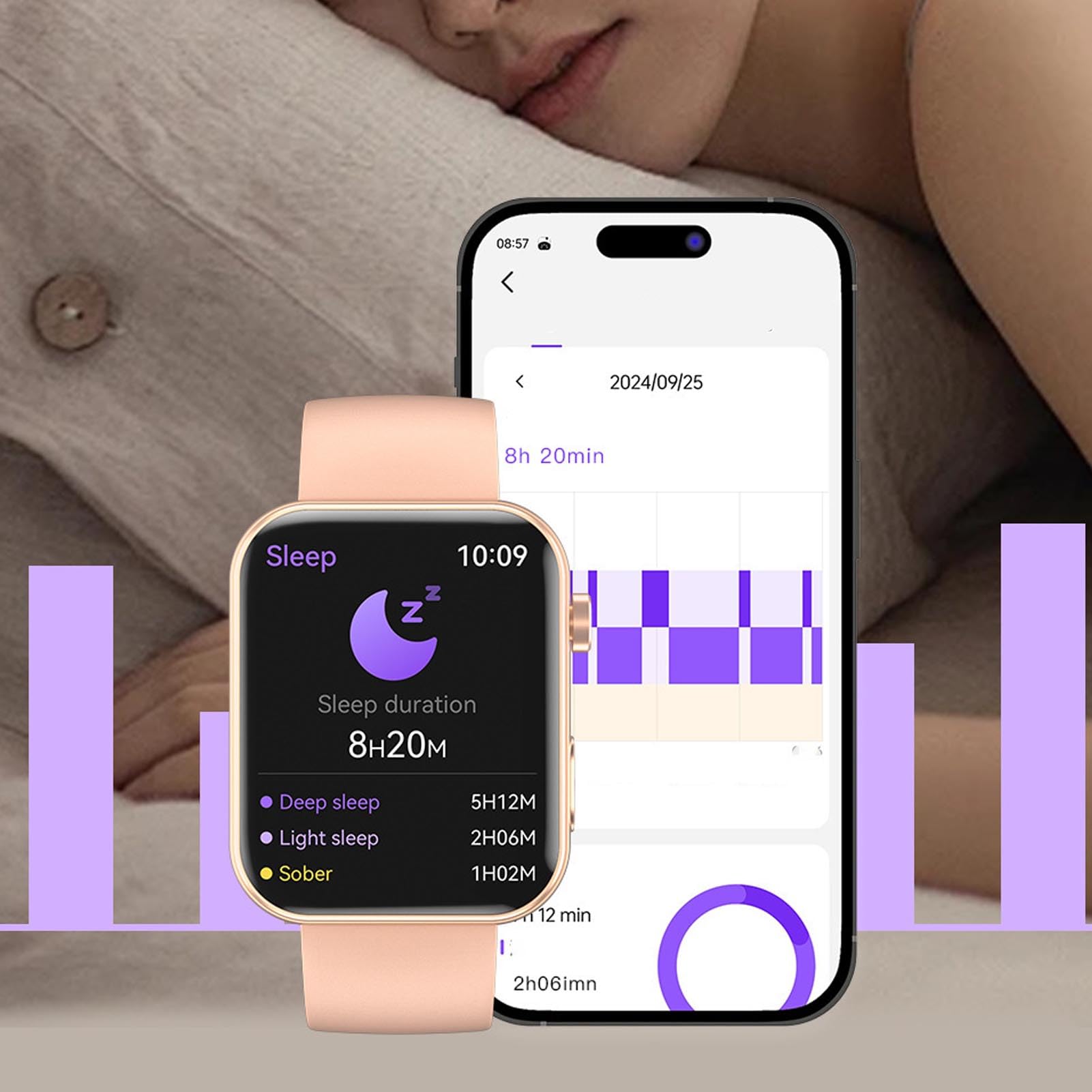 Garsent Smart Watch, Tracker Fitness z 1,91 -calowym Ekranem Dotykowym HD, 8+12 Trybów Sportowych, IP67 Waterproofing Smartwatch, Wsparcie Bluetooth Call Photo Nagrywanie Wideo dla