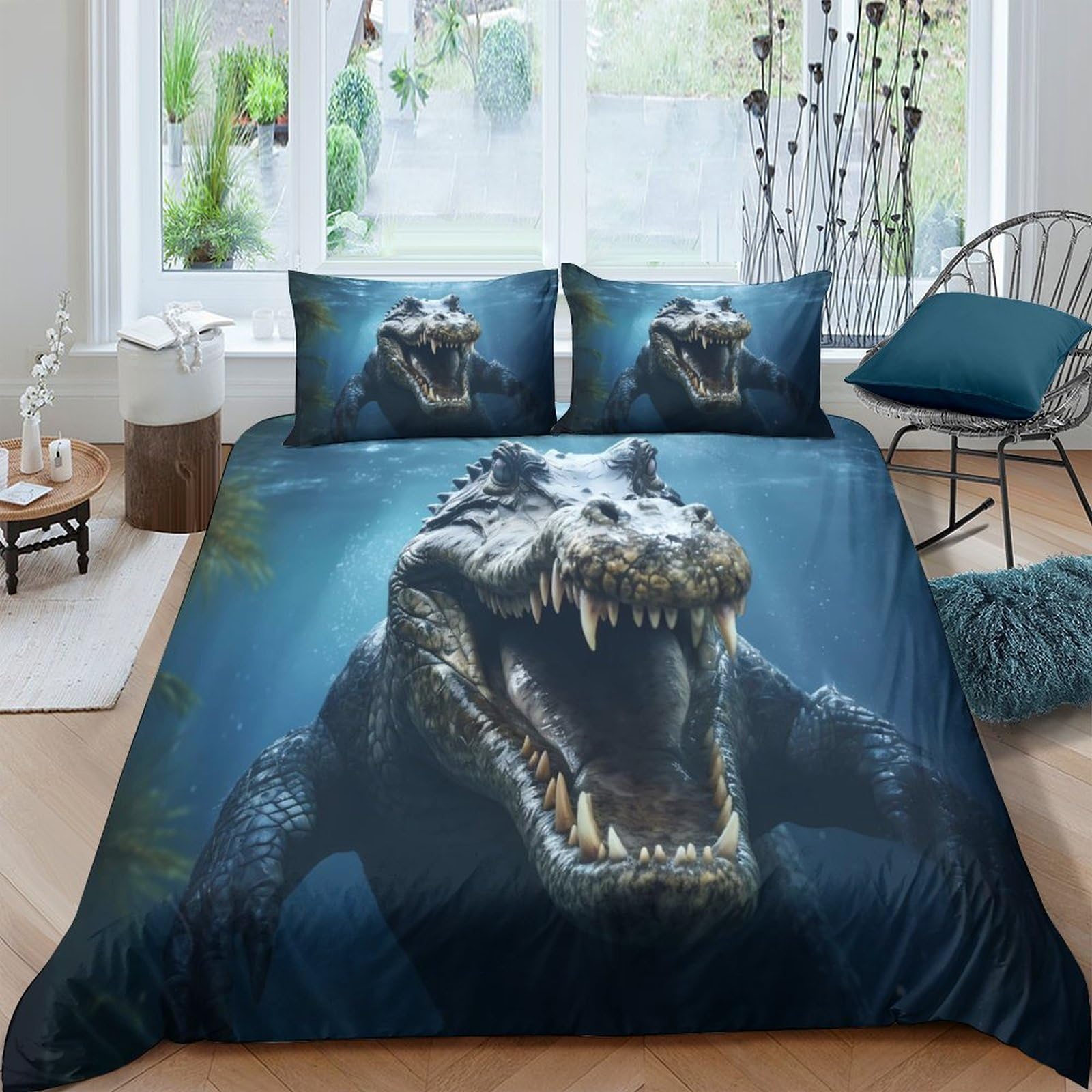 Ctjqhvkz Style-9 3D Printed Dinosaur Fitted Sheet Microfiber Soft Breathable Jurassic T-Rex Bed Cover For Bedroom Dorm Mattress Protection Decor Single（135X200cm）