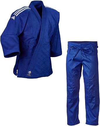 Adidas Judo Suit J350 Judo-GI for Children and Adults For Training and Competition Fabric Weight 350 g/m  For Height 110-190 cm White or Blue Many Colours of Shoulder Stripes