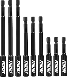 1/4”Magnetic Extension Socket Drill Bit Holder, 60mm 100mm 150mm Long(2.36-9"), 9pcs Screwdriver Extension, Quick-Change Hex Shank Set