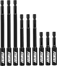 1/4”Magnetic Extension Socket Drill Bit Holder, 60mm 100mm 150mm Long(2.36-9"), 9pcs Screwdriver Extension, Quick-Change Hex Shank Set