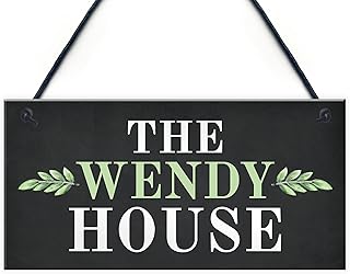 RED OCEAN The Wendy House Hanging Summer House Garden Shed Decor Sign Home Gifts