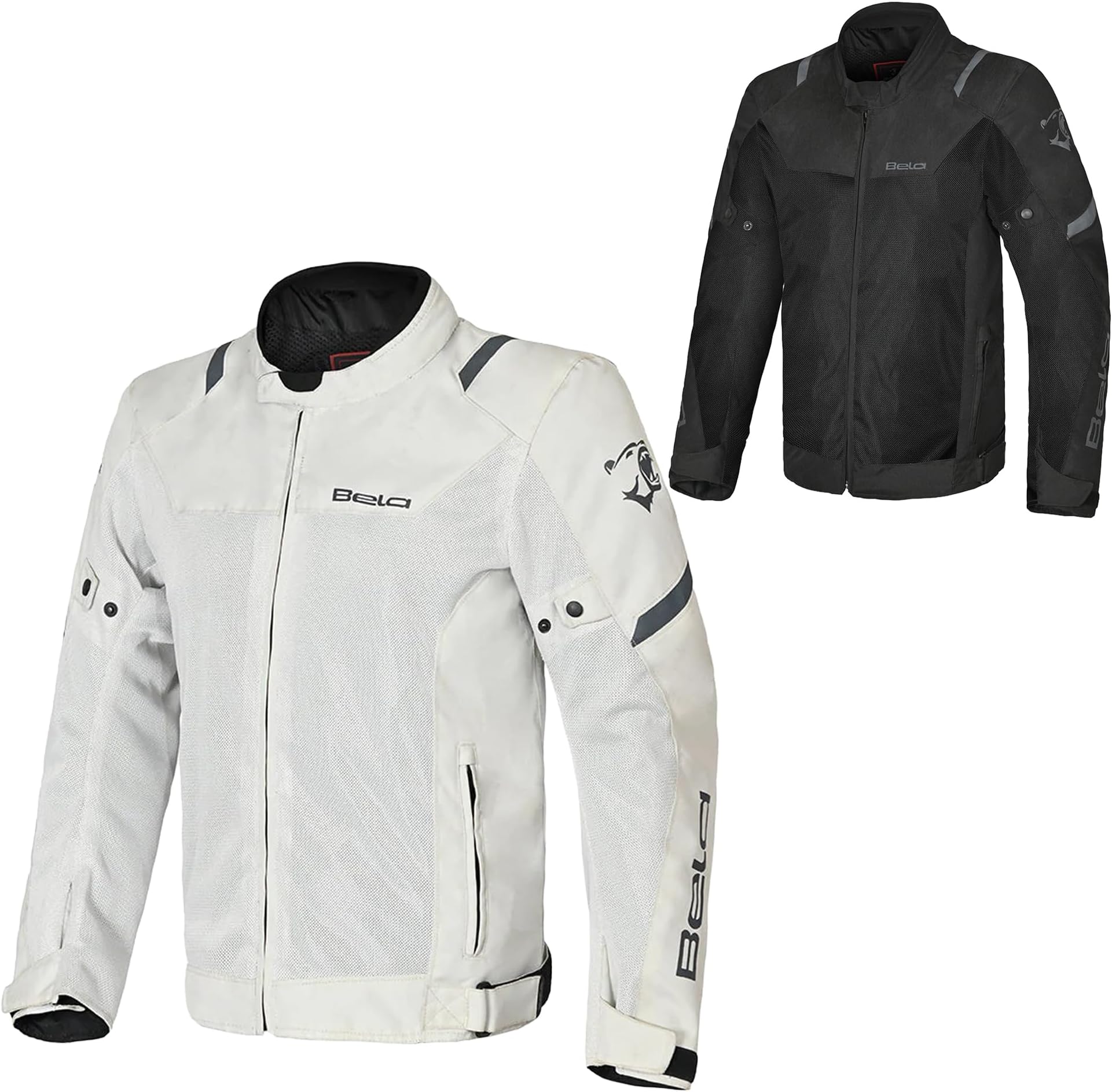 MAXIMO-MOTO Bela Mesh Pro Men's Motorcycle Jacket Summer Breathable 600D Cordura Textile Riding Gear with CE-Certified Armor 3D Ventilation and Reflective Panels