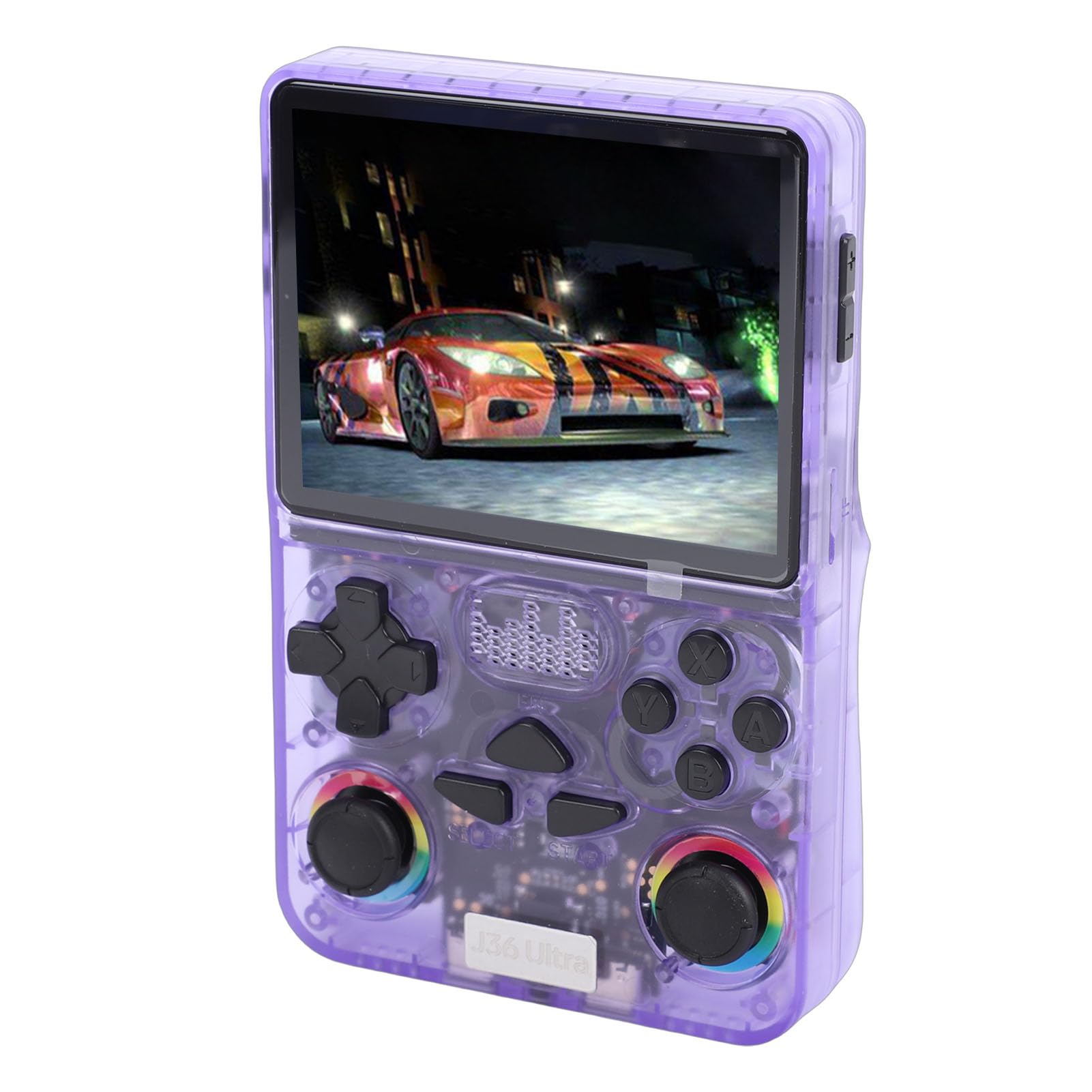 Console per Videogiochi retrò, Spazio di Archiviazione da 64 GB, Batteria a Lunga Durata, Schermo da 4 Pollici, Adatto a Tutte le età, Octa Core, 5.1, Gioco per Doppio Giocatore (Viola)