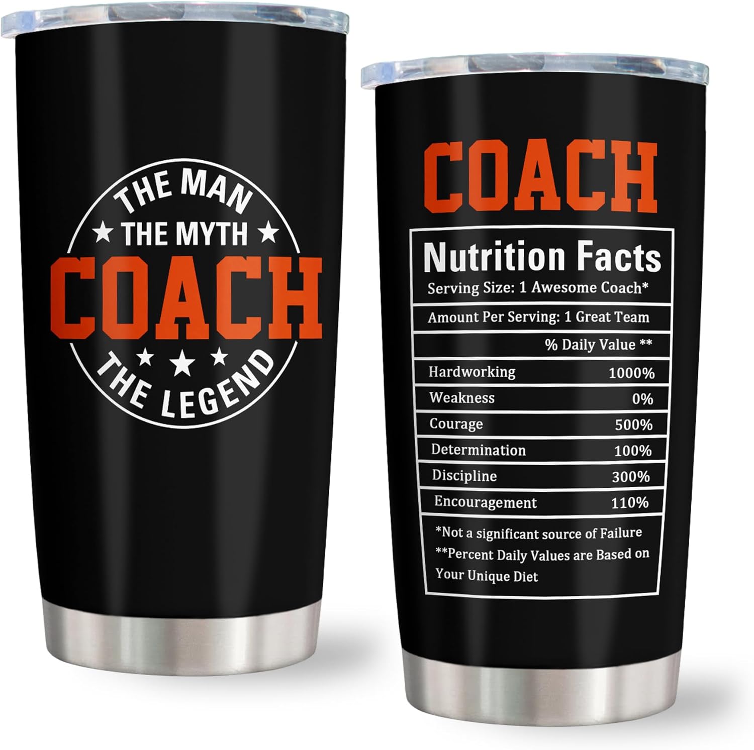 Coach Gifts, Coaches Gifts for Men Women, Swim Gymnastics Cheer Dance Music Golf Basketball Soccer Football Softball Baseball Gym Coaches Gift, Coach Cup Tumbler Stainless Steel 20 Oz 1PC